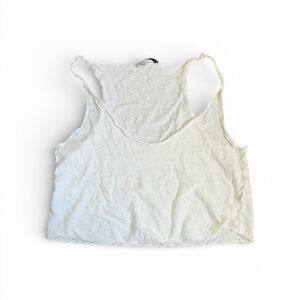 Zara White Crop Tank Top Small